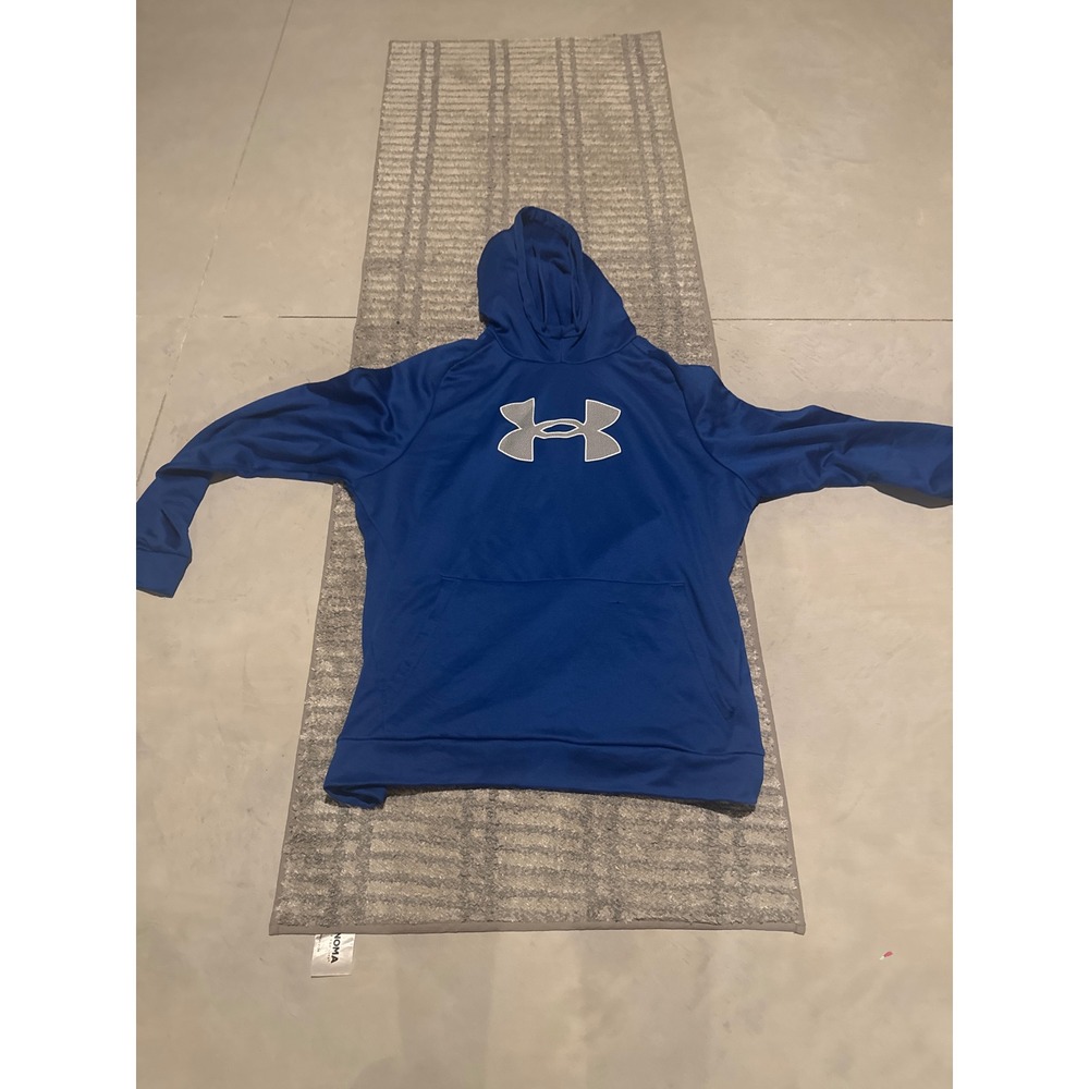 Under Armour Mens Armour Fleece Hoodie Royal Blue Loose Fit 1379854 Size 2XL